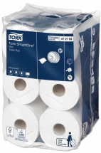 Tork SmartOne Mini Jumbo Roll 111M, 620 Sheets, White 2 ply CTNx12 Tork SmartOne Mini Jumbo Roll 111M, 620 Sheets, White 2 ply CTNx12