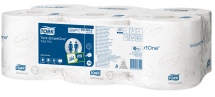 Tork SmartOne Jumbo Roll 207M, 1150 Sheets, White 2 ply Tork SmartOne Jumbo Roll 207M, 1150 Sheets, White 2 ply