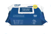 Clinell Antibacterial Hand Wipes Pack 200 99.99% Germs