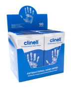 Clinell Individual Disinfectant Hand Wipes Box 100