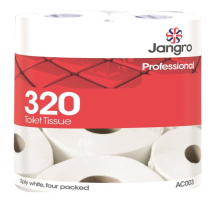 Jangro Twin Wrap Toilet Rolls (320shx36) Jangro Twin Wrap Toilet Rolls (320shx36)