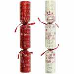 11" Cream & Red Script Mixed Crackers CTNx50