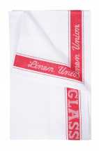E910 GLASS CLOTH linen RED pk1
