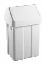 BIN swing lid 30ltr PLASTIC silver 50x25cm