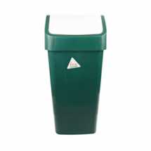BIN Swing Lid 50L Plastic Green with White Lid