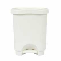 BIN 8ltr PLASTIC Tontarelli WHITE pedal flip lid