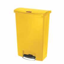 Slim Step on Resin Front Pedal Bin 90L Yellow