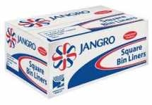 Jangro Square Bin Liners HD 15x24x24inch White CTNx500