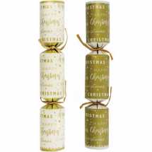 10inch Cream & Gold Script Crackers CTNx100